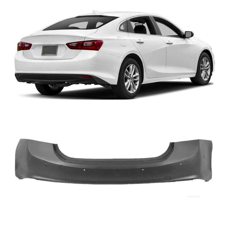 DURAFORCE For 2016-2017 2018 Chevy Malibu W/Park & Parallel Rear Bumper Cover Primered