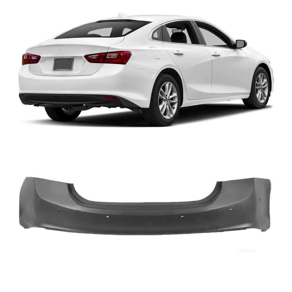 For 2016-2017 2018 Chevy Malibu W/Park & Parallel Rear Bumper Cover Pr ...