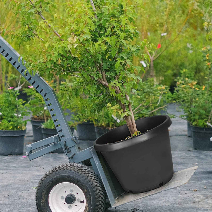 DURAFORCE 5X 25gallon Black Plastic Heavy Duty Pot Premium Nursery Plant Container Garden