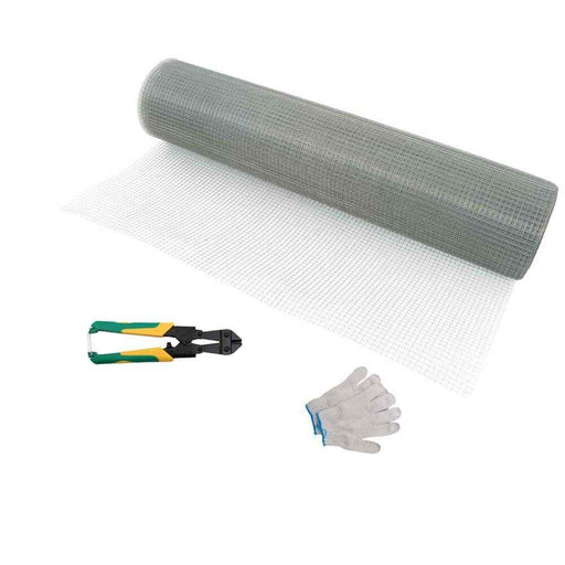 DURAFORCE Galvanized Welded Wire Fence 1/2" 48in×100ft 19-Gauge Chicken Rabbit Mesh