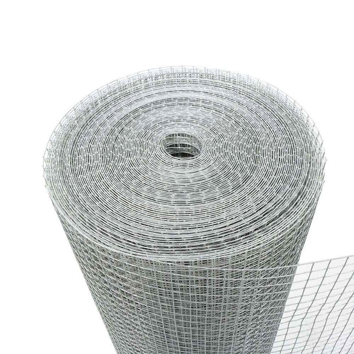 DURAFORCE Galvanized Welded Wire Fence 1/2" 48in×100ft 19-Gauge Chicken Rabbit Mesh