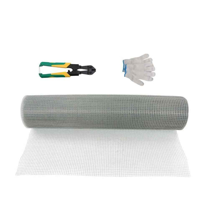 DURAFORCE Galvanized Welded Wire Fence 1/2" 48in×100ft 19-Gauge Chicken Rabbit Mesh