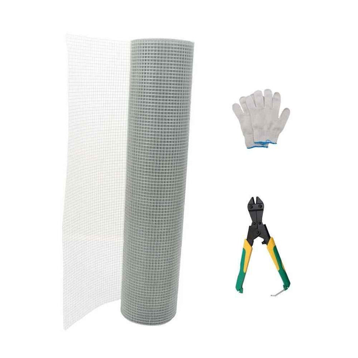 DURAFORCE Galvanized Welded Wire Fence 1/2" 48in×100ft 19-Gauge Chicken Rabbit Mesh