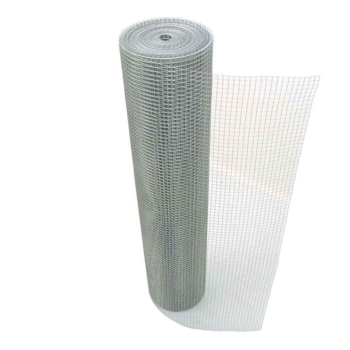 DURAFORCE Galvanized Welded Wire Fence 1/2" 48in×100ft 19-Gauge Chicken Rabbit Mesh