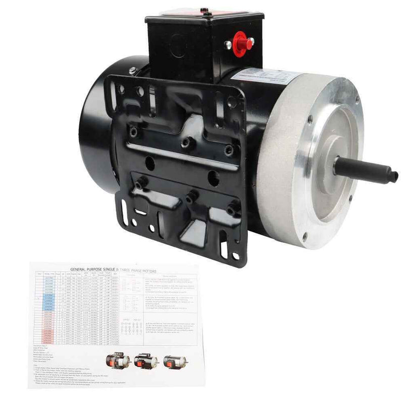 DURAFORCE General Purpose Electric Motor 1/2HP 56C 1750RPM 1 Phase TEFC 60HZ 1.88'' Shaft