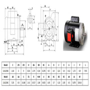 DURAFORCE General Purpose Electric Motor 1/2HP 56C 1750RPM 1 Phase TEFC 60HZ 1.88'' Shaft