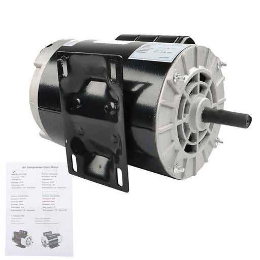DURAFORCE 3.7 HP 3450 RPM Electric Motor Compressor Duty 1 Phase 5/8" Shaft 230 V 56 Frame