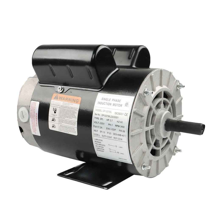DURAFORCE 3.7 HP 3450 RPM Electric Motor Compressor Duty 1 Phase 5/8" Shaft 230 V 56 Frame