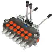DURAFORCE Hydraulic Backhoe Directional Control Valve 6Spool 21GPM w/ Joysticks+conversion