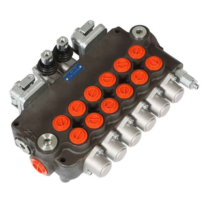 DURAFORCE Hydraulic Backhoe Directional Control Valve 6Spool 21GPM w/ Joysticks+conversion