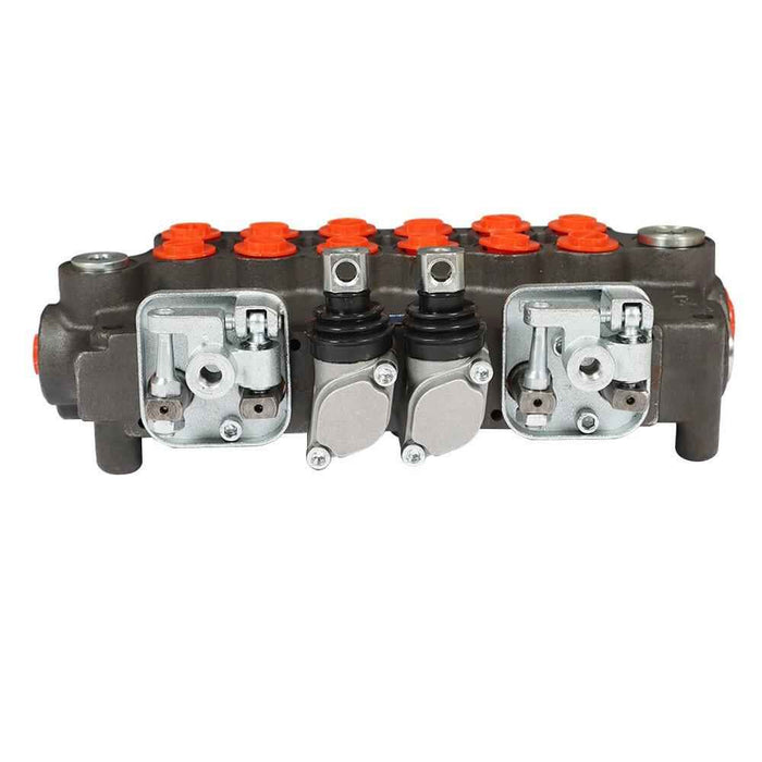 DURAFORCE Hydraulic Backhoe Directional Control Valve 6Spool 21GPM w/ Joysticks+conversion