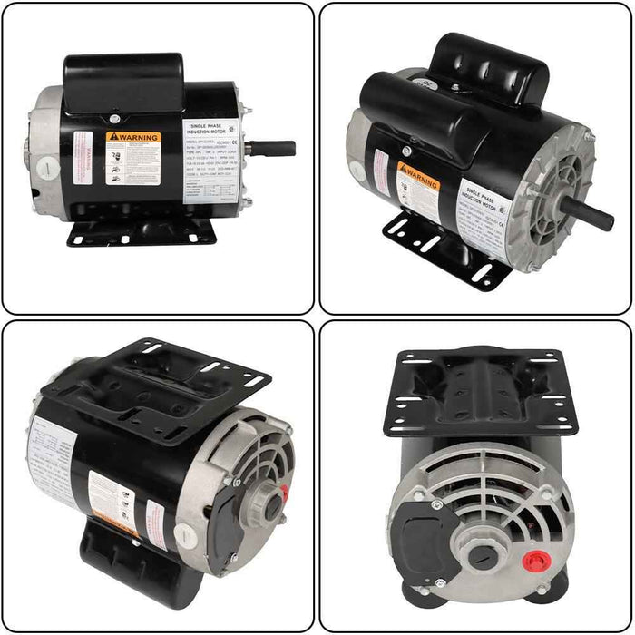DURAFORCE 3HP 1Phase SPL Air Compressor Electric Motor 3450RPM 56Frame 115/230v 5/8"Shaft
