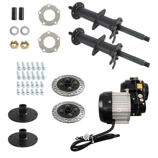 DURAFORCE 40" Rear Axle Kit Electric Differential Brushless 1000W Motor With 4 Stud Hub