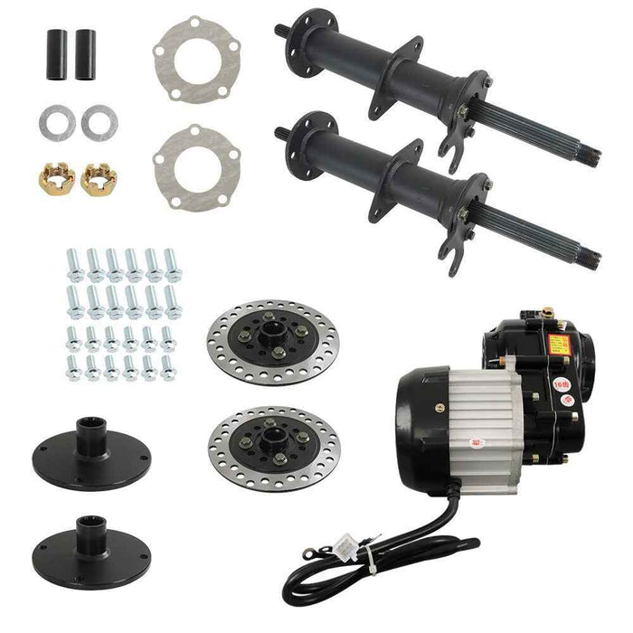 DURAFORCE 40" Rear Axle Kit Electric Differential Brushless 1000W Motor With 4 Stud Hub