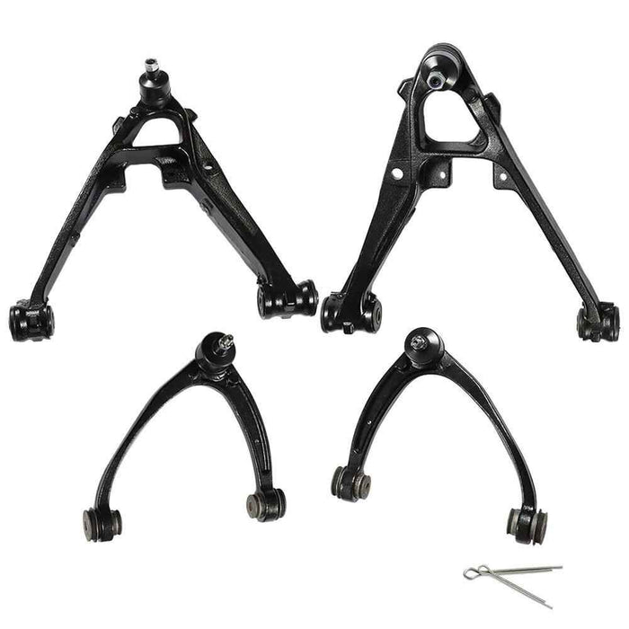 DURAFORCE For GMC Sierra 1500 Chevy Silverado 4Pcs Front Upper Lower Control Arms Kit