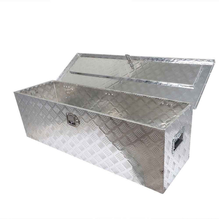 DURAFORCE 49" Cuboid Aluminum Truck Tool Box for ATV Garage Pickup Flatbed Trailer Storage