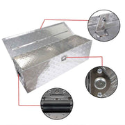 DURAFORCE 49" Cuboid Aluminum Truck Tool Box for ATV Garage Pickup Flatbed Trailer Storage