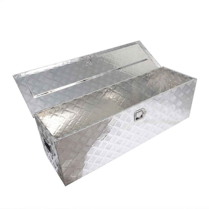 DURAFORCE 49" Cuboid Aluminum Truck Tool Box for ATV Garage Pickup Flatbed Trailer Storage