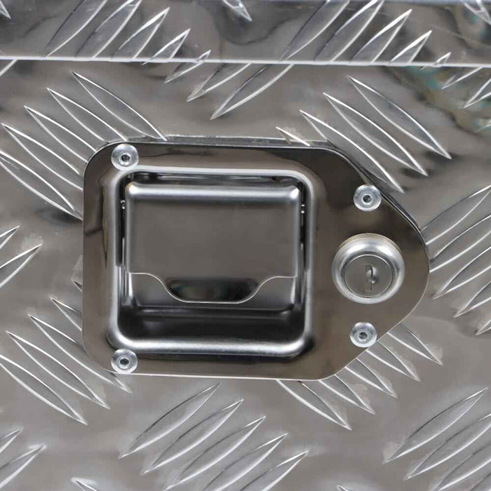 DURAFORCE 49" Cuboid Aluminum Truck Tool Box for ATV Garage Pickup Flatbed Trailer Storage