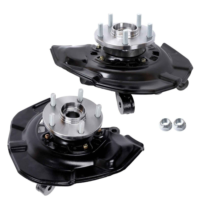 DURAFORCE Pair of Steering Knuckle and Wheel Hub Bearing Front Side For Lexus ES350 07-12