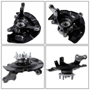 DURAFORCE Pair of Steering Knuckle and Wheel Hub Bearing Front Side For Lexus ES350 07-12