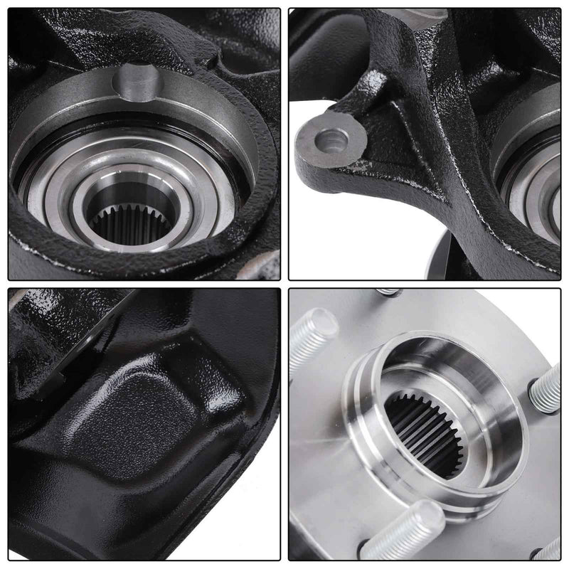 DURAFORCE Pair of Steering Knuckle and Wheel Hub Bearing Front Side For Lexus ES350 07-12