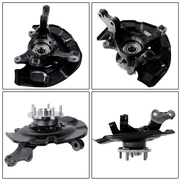 DURAFORCE Pair of Steering Knuckle and Wheel Hub Bearing Front Side For Lexus ES350 07-12