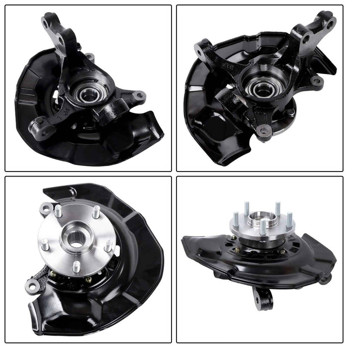 DURAFORCE Pair of Steering Knuckle and Wheel Hub Bearing Front Side For Lexus ES350 07-12