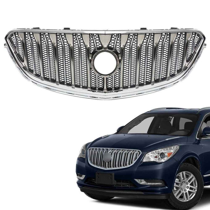 DURAFORCE Front Upper Bumper Grill Grille 84055812 For Buick Enclave 2013-2016 2017 Chrome