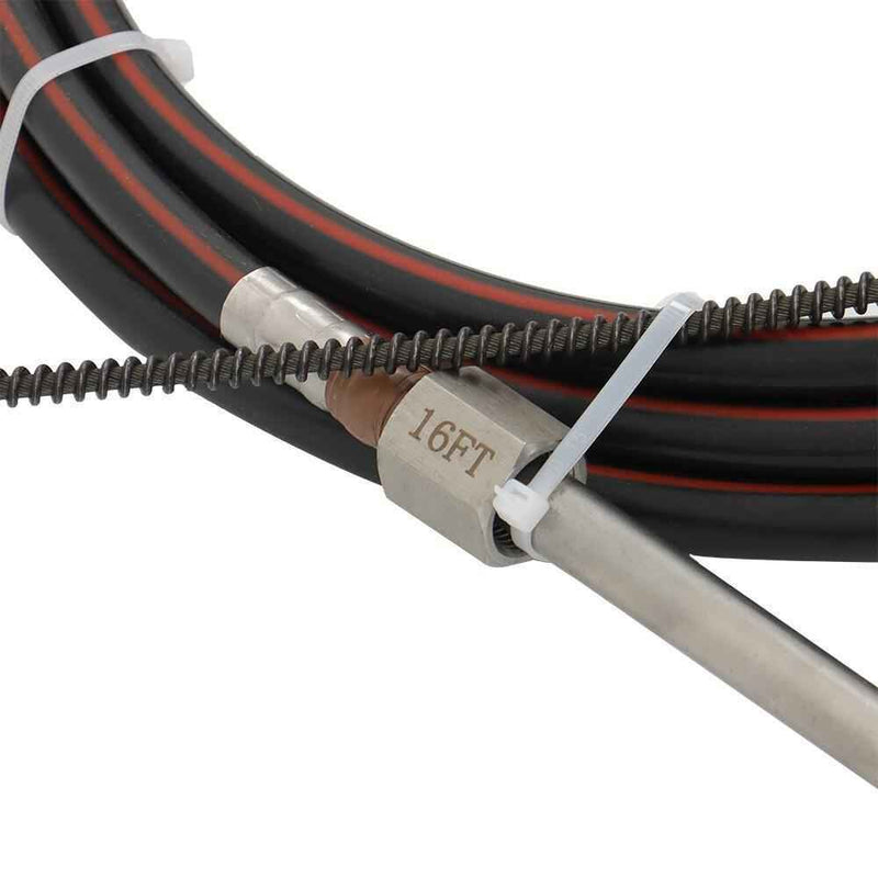 DURAFORCE New 16Ft Outboard Boat Rotary Steering System Kit With 12.4" Steering Wheel