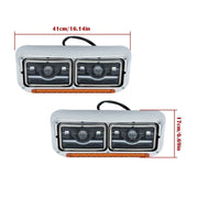 DURAFORCE Lamp For Kenworth W900 1981-2019 For Western Star LED DRL Projector Headlights