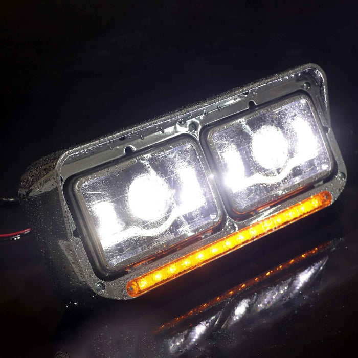 DURAFORCE Lamp For Kenworth W900 1981-2019 For Western Star LED DRL Projector Headlights