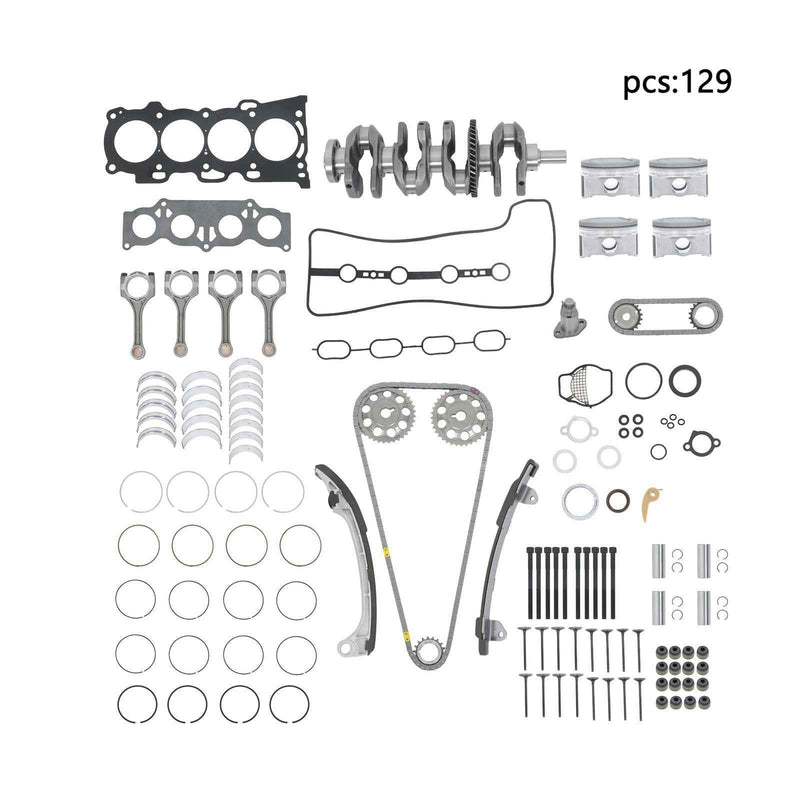 DURAFORCE Engine Rebuild Overhaul Kit Crankshaft Rods Timing For Toyota Corolla XRS 09-10