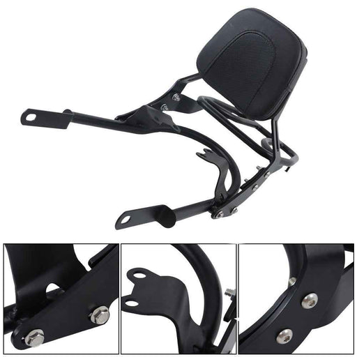 DURAFORCE For Bonneville T100 T120/Black Backrest Sissy Bar w/ Luggage Rack 2016-2024 US