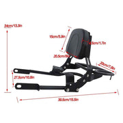 DURAFORCE For Bonneville T100 T120/Black Backrest Sissy Bar w/ Luggage Rack 2016-2024 US