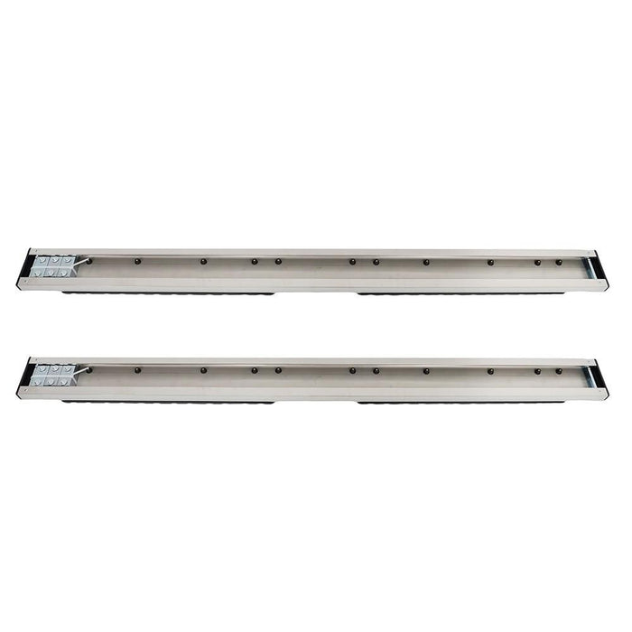 DURAFORCE Silver Side Steps For Chevy Silverado 1500 Double Cab 19-2023 Running Boards 6"
