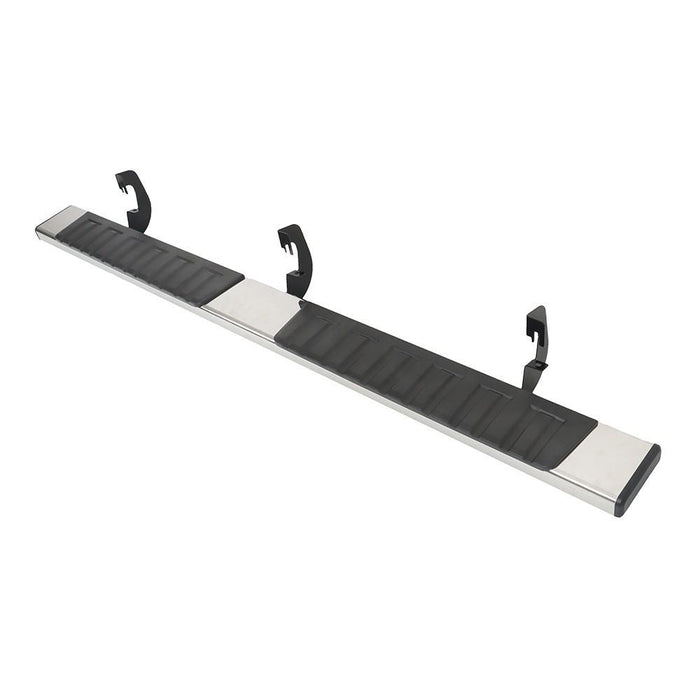 DURAFORCE Silver Side Steps For Chevy Silverado 1500 Double Cab 19-2023 Running Boards 6"