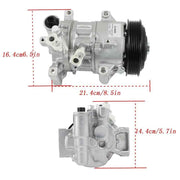 DURAFORCE 8831002852 AC A/C Compressor with Clutch For Toyota Corolla 1.8L l4 2014-2022