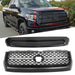 DURAFORCE For Toyota Tundra 2014-2020 Hood Bulge Molding Grill+Front Grille Glossy Black