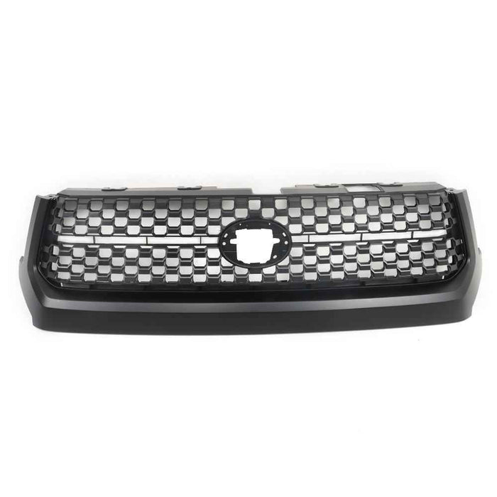 DURAFORCE For Toyota Tundra 2014-2020 Hood Bulge Molding Grill+Front Grille Glossy Black