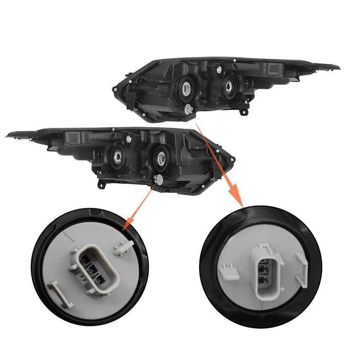 DURAFORCE Halogen w/LED DRL Headlights Replacement Pair For Honda Hrv Hr-V 2019 2020 2021