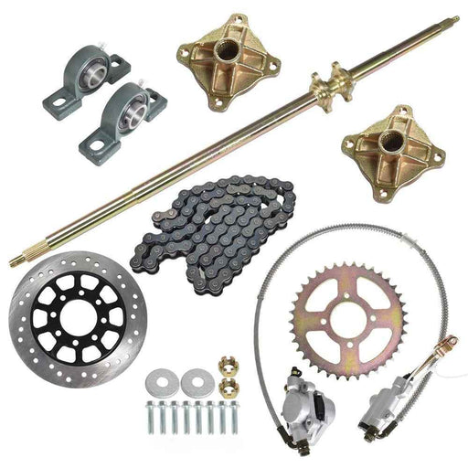 DURAFORCE Live Axle Kit 44" w/ Brake Assembly Chain Sprocket For Go Kart Quad ATV US New