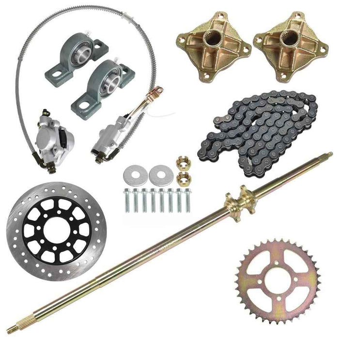 DURAFORCE Live Axle Kit 44" w/ Brake Assembly Chain Sprocket For Go Kart Quad ATV US New
