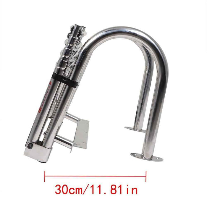 DURAFORCE Durable 4 Step Stainless Steel Telescoping Boat Ladder Foldable Premium USA