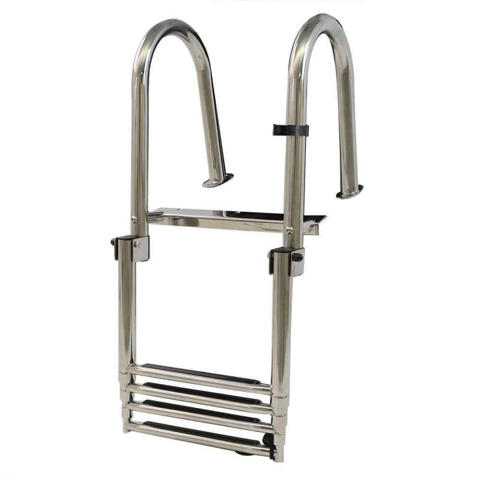 DURAFORCE Durable 4 Step Stainless Steel Telescoping Boat Ladder Foldable Premium USA