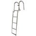 DURAFORCE Durable 4 Step Stainless Steel Telescoping Boat Ladder Foldable Premium USA