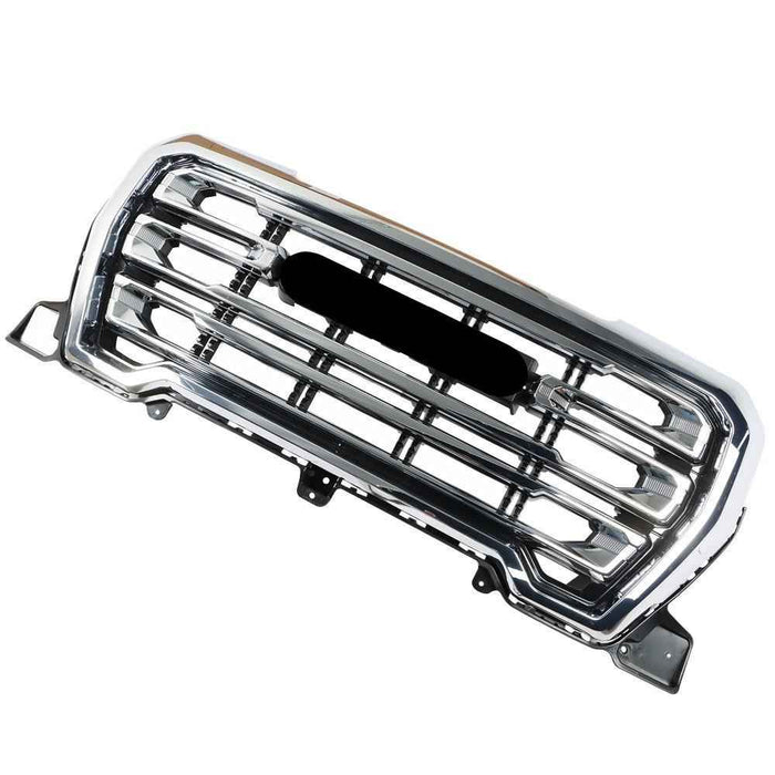 DURAFORCE Grill Front Upper Bumper Grille Chrome For GMC Sierra 1500 SLT 2019 2020 2021
