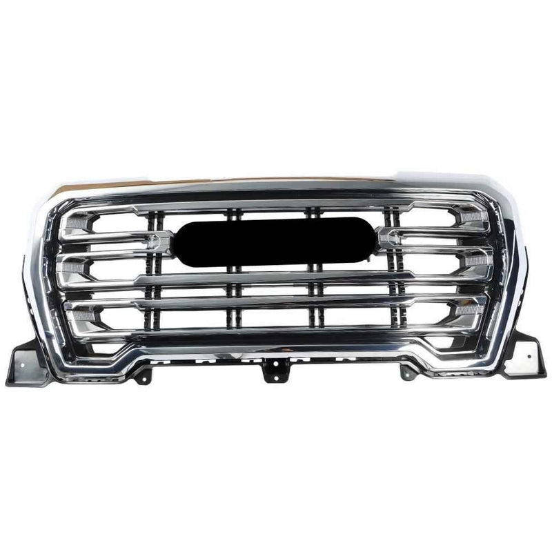 DURAFORCE Grill Front Upper Bumper Grille Chrome For GMC Sierra 1500 SLT 2019 2020 2021