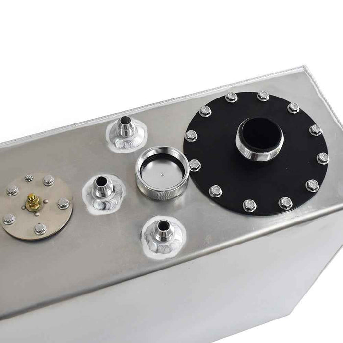 DURAFORCE 17 Gallon/64L Slim Aluminum Race/Drift Fuel Cell Gas Tank+Level Sender