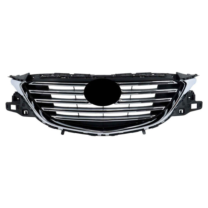 DURAFORCE Front Bumper Upper Grille For Mazda CX9 2016-22 Plastic Black+Chrome TK49-50712